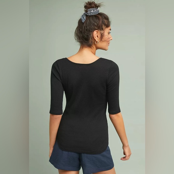 Anthropologie Michael Stars Ballerina Top black size XS/S - Picture 3 of 10